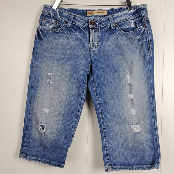 Bke Sabrina  bermuda style factory distressed shorts size 28 - Picture 16 of 16
